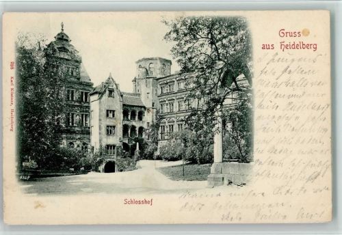 Heidelberg 1899 Schlosshof