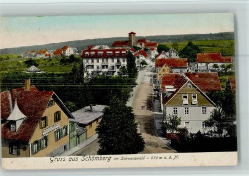 Schömberg 1910 Schönes Strassenbild, gute Erhaltung AK