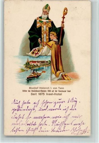 1906 Bischof Heinrich I von Tann , gute Erhaltung AK