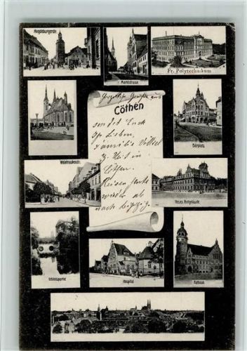 Cöthen 1906 Miniatur Bilder, kl. Eckknick