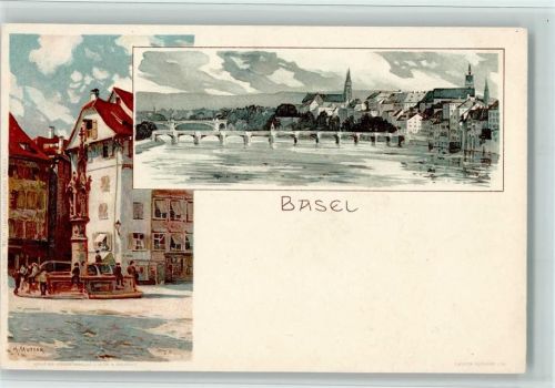 Basel Verlag Velten Nr. 98? Brunnen, sehr gute Erhaltung AK