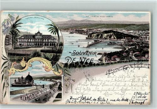 Nice 1896 Gruss aus - Casino, Jetee Promenade AK