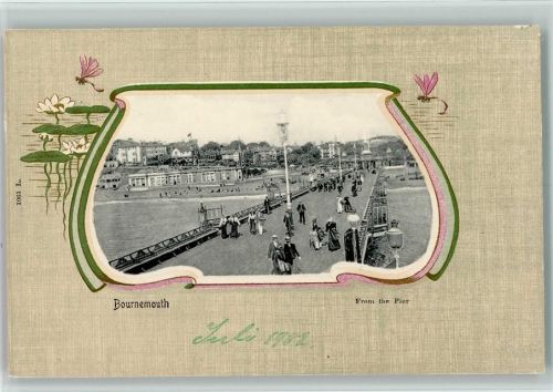 Bournemouth 1902 Jugendstil - Seerosen, from the Pier , good condition