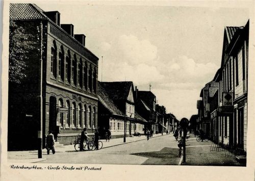 Rotenburg Große Straße mit Postamt