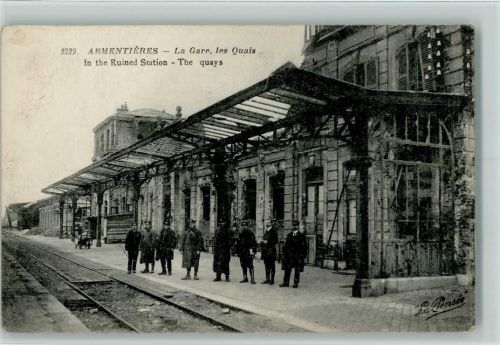 Armentieres 1919 WK I La Gare - Ruine