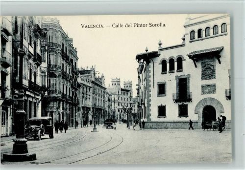 Valencia 1928 Calle del Pintor Sorolla , sehr gute Erhaltung AK