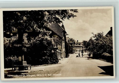St. Märgen 1938 Baumbank, Straßenpartei , Foto AK