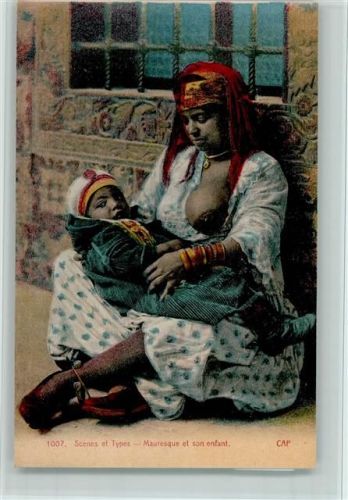 Nr. 1007 CAP - Scenes et Types - Mauresque et son enfant, gute Erhaltung