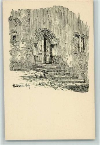 Schlitz Portal an der Vorderburg sign. Otto Ackermann-Pasing