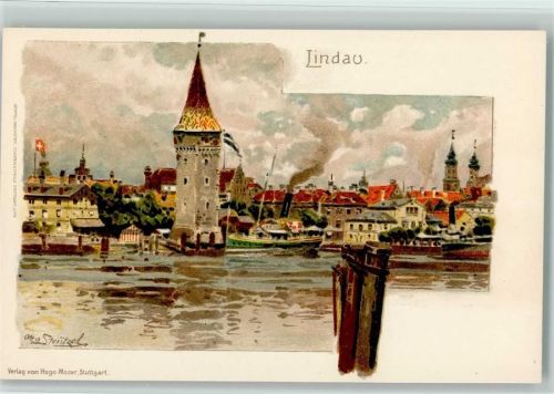 Lindau Lithographie sign