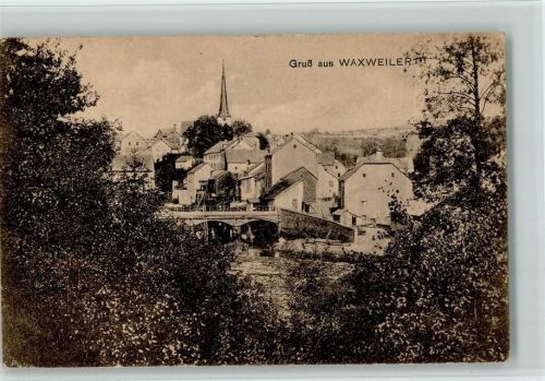 Waxweiler 1919 Partie bei der Brücke, gute Erhaltung AK