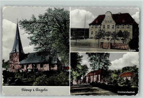Sörup Kirche mit Friedhof Schule Kreisberufsschule