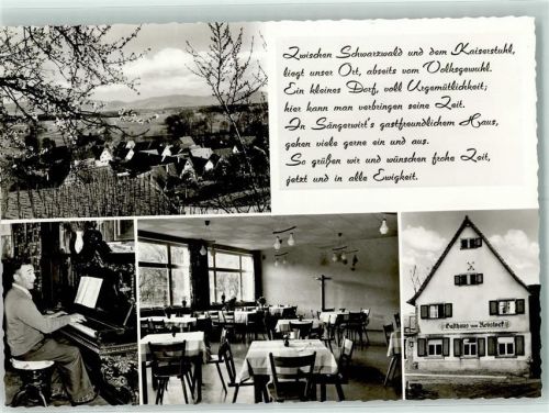 Bottingen Gasthaus zum Rebstock Singender Wirt am Klavier