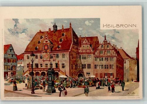 Heilbronn 1898 Gruss aus - Wettersäule - Velten Verlag Nr. 259 , sehr gute Erhaltung AK