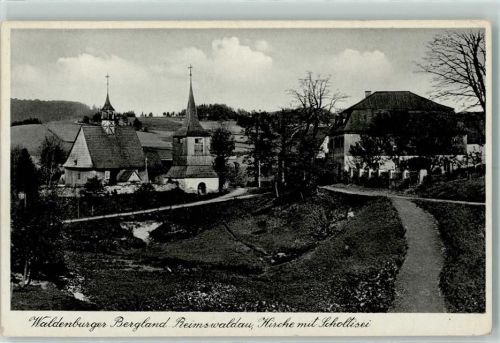 Reimswaldau Waldenburger Bergland Kirche mit Scholtisei