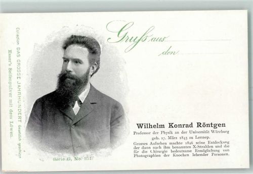 1900 Werbung Esser Seifenpulver Das Grosse Jahrhundert Serie G Nr. 251 - Konrad Röntgen