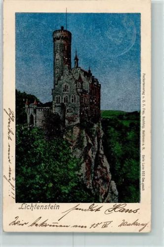Lichtenstein 1905 Lunakarte 655 Schloss