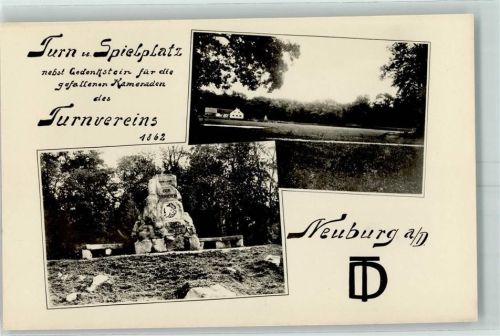 Neuburg Turn- und Spielplatz Gedenkstein gefallener Kameraden des Turmvereins