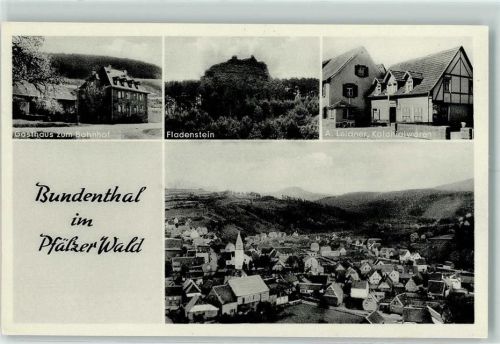 Bundenthal Gasthaus zum Bahnhof Fladenstein A. Leidner Kolonialwaren