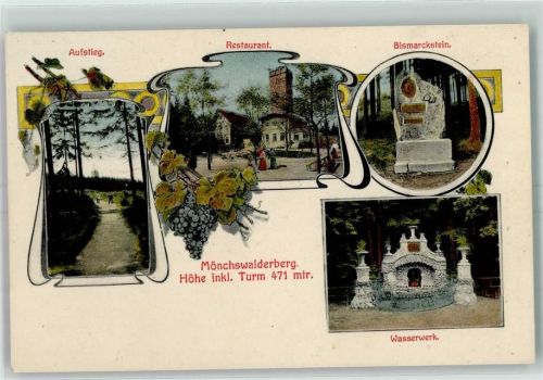 Wilthen Mönchwalderberg Turm Aufstieg Gasthaus Bismarckstein Wasserwerk