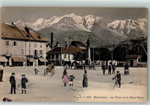 Sallanches La Place et le Mont Blanc