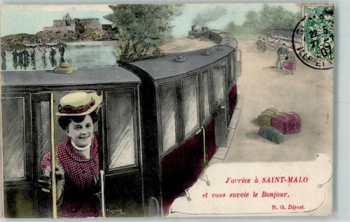 Saint-Malo 1907 Eisenbahnzug