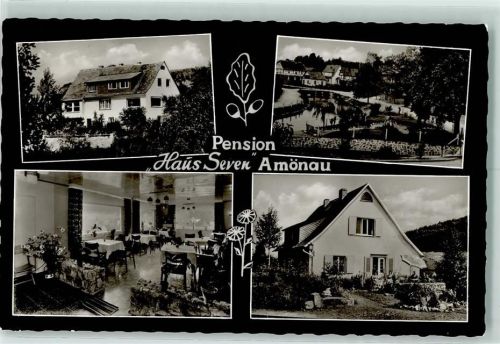 Amönau Pension Haus Seven Rückseite mit Kleberesten bzw Abschürfungen