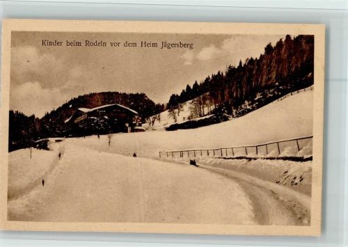 Langenwang Kindererholungsheim Jägersberg Kinder beim Rodeln