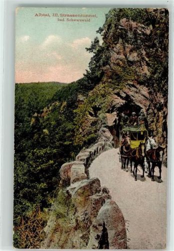 Albtal Straßentunnel Postkutsche