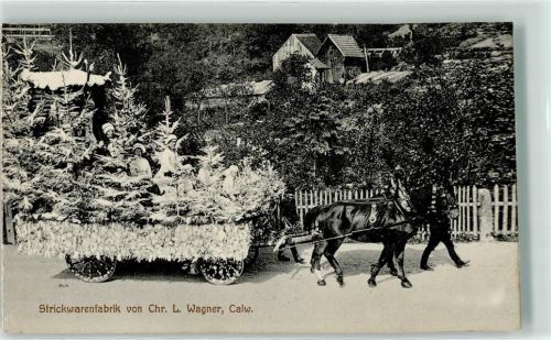 75365 W7260 Calw FOTO KEINE AK Landwirschaftliches Bezirksfest 1912 Strickwarenfabrik v. Chr. L. Wagner Festwagen Ort handschriftlich