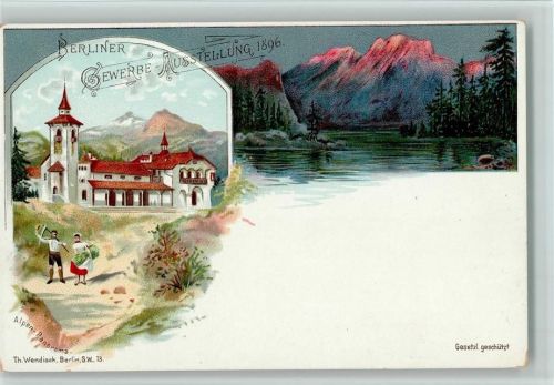 1896 Alpen Panorama - sehr gute Erhaltung AK