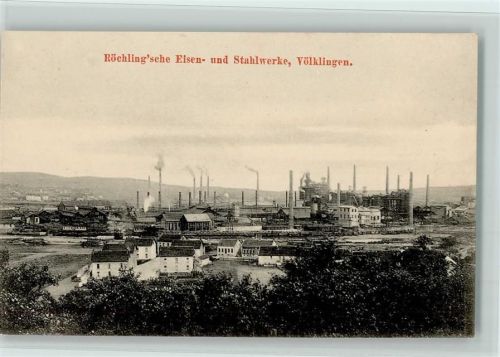 Völklingen Röchlingsche Stahlwerke , gute Erhaltung AK