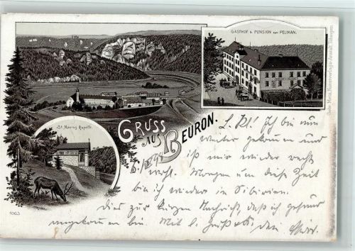 Beuron Gruss aus - Gasthof Pelikan, Kloster - Gebr. Metz 1063 AK