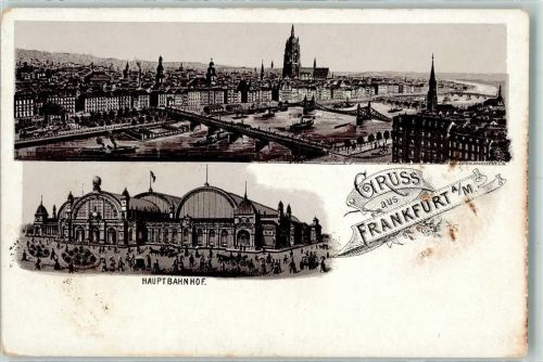 Frankfurt Vorläufer Druck 1890-1895 Hauptbahnhof