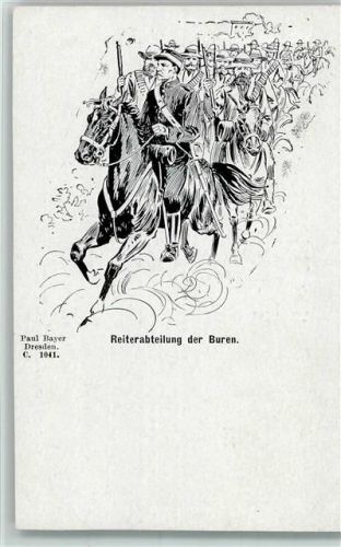 1900 von Paul Bayer C. 1041 , Reiterabteilung der Buren, sehr gute Erhaltung AK