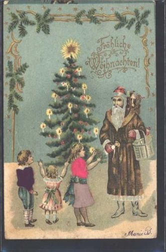 1902 Brauner Mantel Prägedruck AK