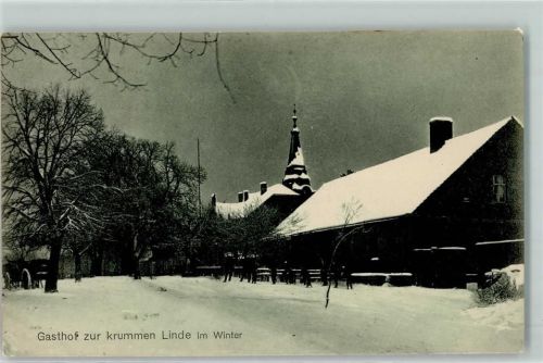 Stolpe 1911 Gasthaus Zur krummen Linde Inh Rud. Borgfeldt Winter