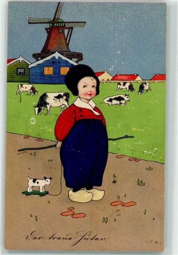 Meissner u. Buch Serie 2269 - Hollandkinder Holzschuhe AK
