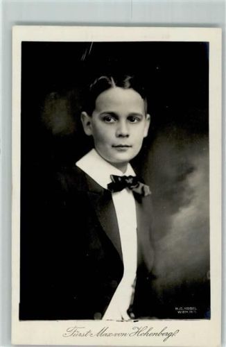 Fürst Max von Hohenberg Verlag Gebr. Kohn Wien Adel Österreich Foto AK