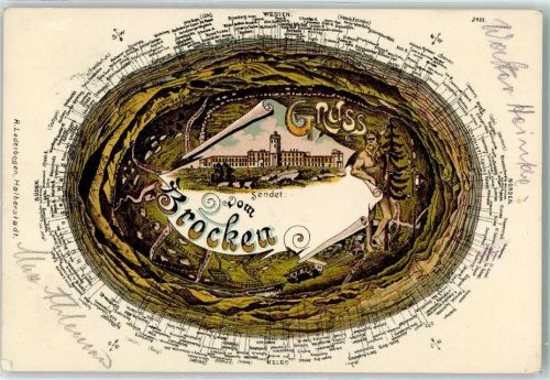 Brocken 1911 Lithographie