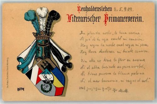 Neuhaldensleben 1909 Literarischer Primanerverien Wappen