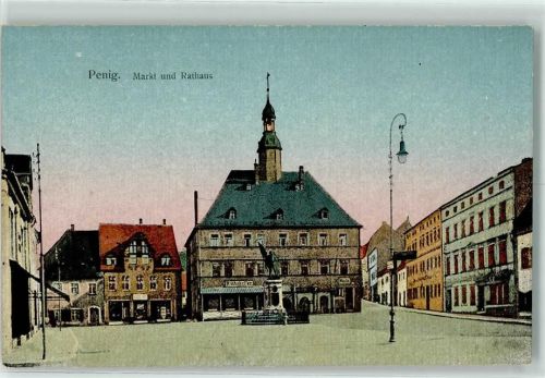 Penig Marktplatz Rathaus Denkmal