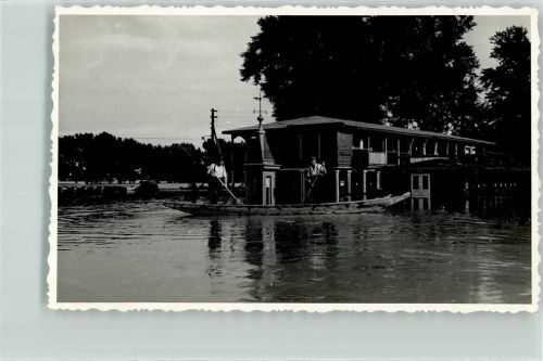 Klosterneuburg 1954 Hochwasser Boot