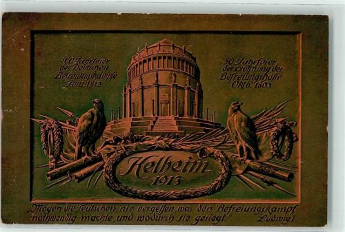 Kelheim Zusammenkunft d. deutschen Bundesfürsten Befreiungshalle Adler 1913