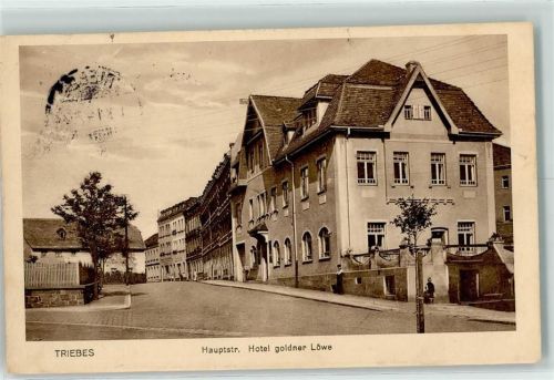 Triebes 1914 Hauptstraße Hotel Goldener Löwe