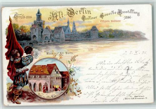 Berlin Mitte 1896 Alt Berlin - Teil eines alten Rathauses, offiz. Postkarte , gute Erhaltung AK