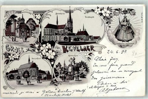 Kevelaer 1899 Gnadenkapelle Marienkirche Beictkapelle Gnadenbild Klarissen-Kloster Kroaten-Kreuz