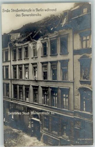 10115 O1020 Friedrichshain - Berlin Revolution 1919 Zerstörtes Wohnhaus Blumenstraße 68