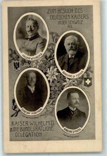 1912 + die Bundesrätliche Delegation Besuch in der Schweiz 1912 Politik