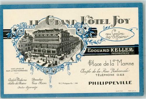Philippeville Le Grand Hotel Joy Edouard Keller Place de la Marine